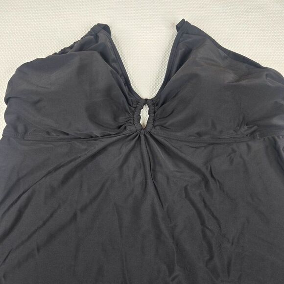 Cocos Swim Womens Halter Black Swim Top Tankini Size 20W - Picture 2 of 6